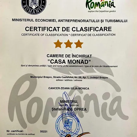 Castelului - Casa Monad Apartment Brasov